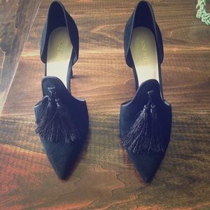 Nine West NWOT black suede heels